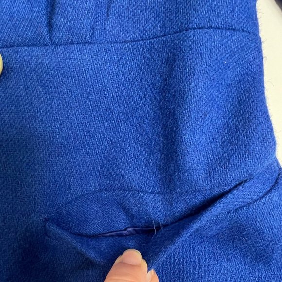Vintage 80s Angie Monoco Blue Wool Blazer Size Medium - Picture 9 of 9